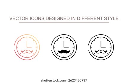 Uhrsymbol, Design mit weißem Hintergrund, Stockgrafik