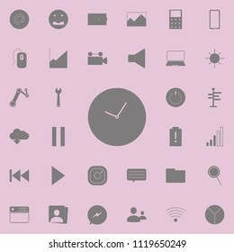 Clock icon. Detailed set of minimalistic icons. Premium quality graphic design sign. One of the collection icons for websites, web design, mobile app on colored background
