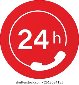 Icono de reloj con diferentes tiempos. Abierto 24 horas. Icono de contador de horas a la izquierda con relojes.
