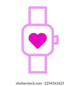 clock icon duotone pink style valentine illustration vector element and symbol perfect. Icon sign from modern collection for web. Nice design perfect.