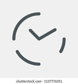 Clock icon face hour time watch vector