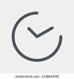Clock icon face hour time watch vector