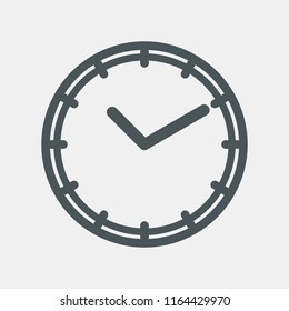 Clock icon face hour time watch vector