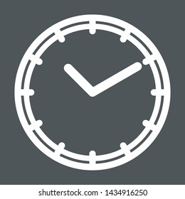Clock icon face hour time watch vector