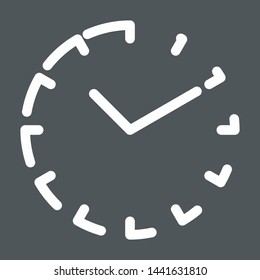 Clock icon face hour time watch vector