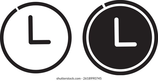 Clock icon. Fast speed timer with moving arrows on white background. black clock sign collection, speed clock symbol illustration
