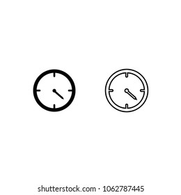 clock icon fill and outline style