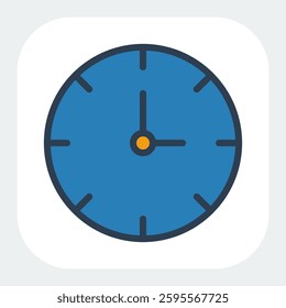clock icon in filled color style