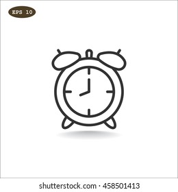 Clock icon flat.