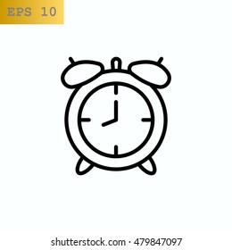 Clock icon flat.