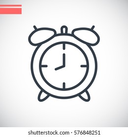 Clock icon flat.