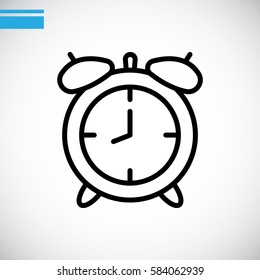 Clock icon flat.