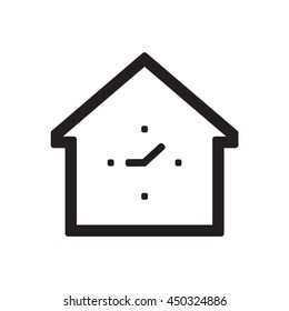 Clock  Icon . Flat design.