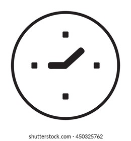 Clock  Icon . Flat design.