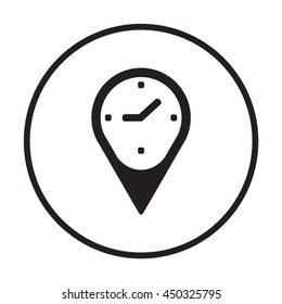 Clock  Icon . Flat design.