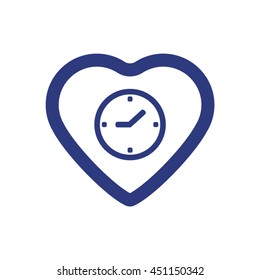 Clock  Icon . Flat design.