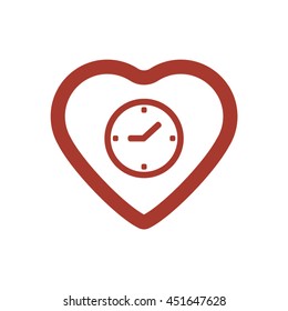 Clock  Icon . Flat design.