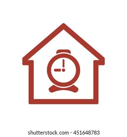 Clock Icon . Flat design.