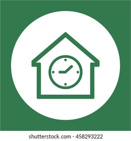 Clock  Icon . Flat design.