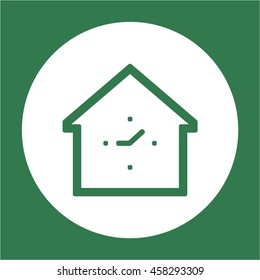 Clock  Icon . Flat design.