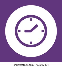 Clock  Icon . Flat design.