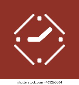 Clock  Icon . Flat design.