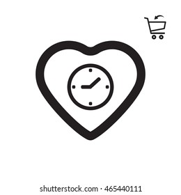 Clock  Icon . Flat design.