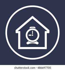 Clock Icon . Flat design.