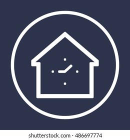 Clock  Icon . Flat design.