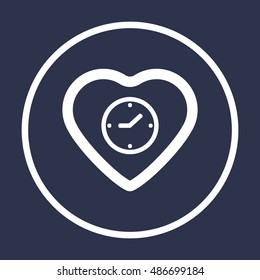 Clock  Icon . Flat design.