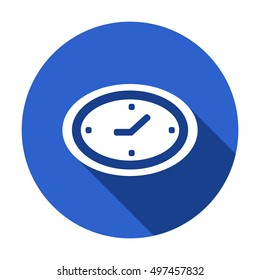 Clock  Icon. Flat design.