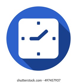 Clock  Icon. Flat design.