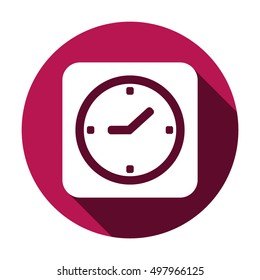 Clock  Icon. Flat design.