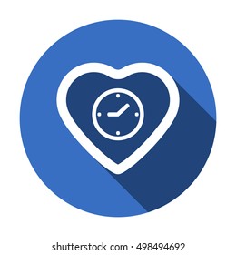 Clock  Icon . Flat design.
