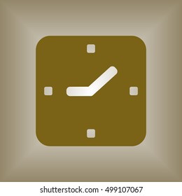 Clock  Icon. Flat design.