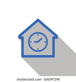 Clock  Icon . Flat design.