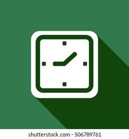 Clock  Icon. Flat design.