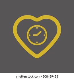 Clock  Icon . Flat design.