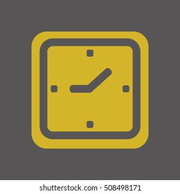 Clock  Icon. Flat design.