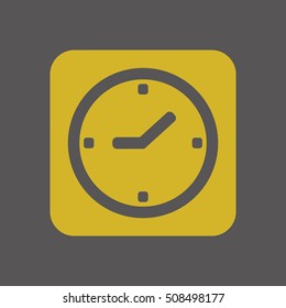Clock  Icon. Flat design.