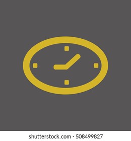 Clock  Icon. Flat design.