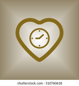 Clock  Icon . Flat design.