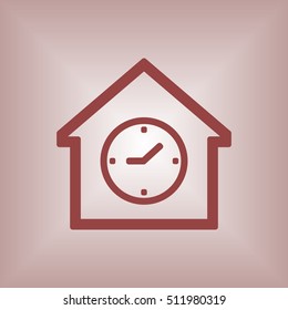 Clock  Icon . Flat design.