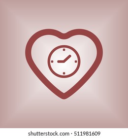 Clock  Icon . Flat design.