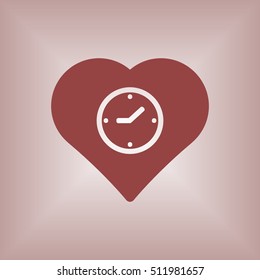 Clock  Icon . Flat design.