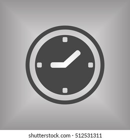 Clock  Icon. Flat design.