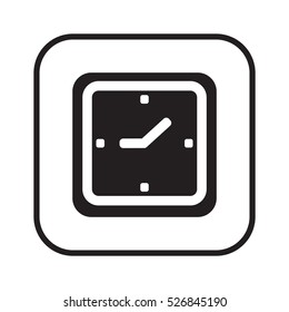 Clock  Icon. Flat design.