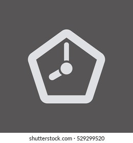 Clock Icon . Flat design.