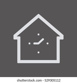 Clock  Icon . Flat design.