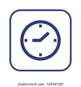 Clock  Icon. Flat design.